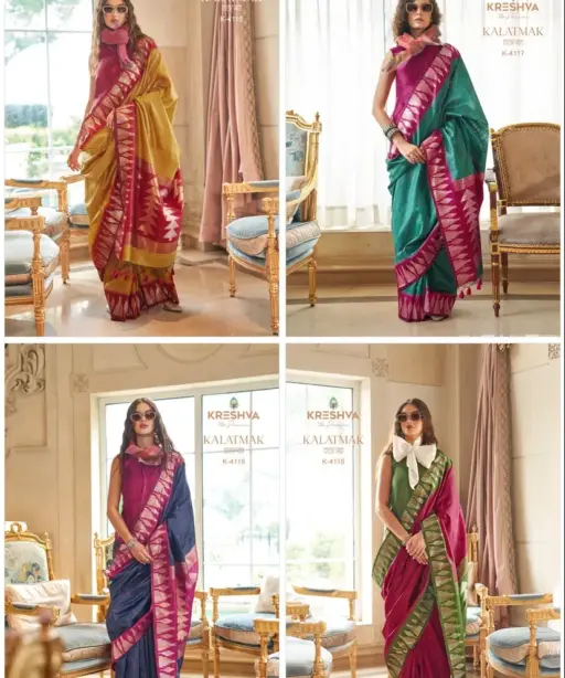 Kreshva Kalatmak Silk with Traditional Wear Saree Collection