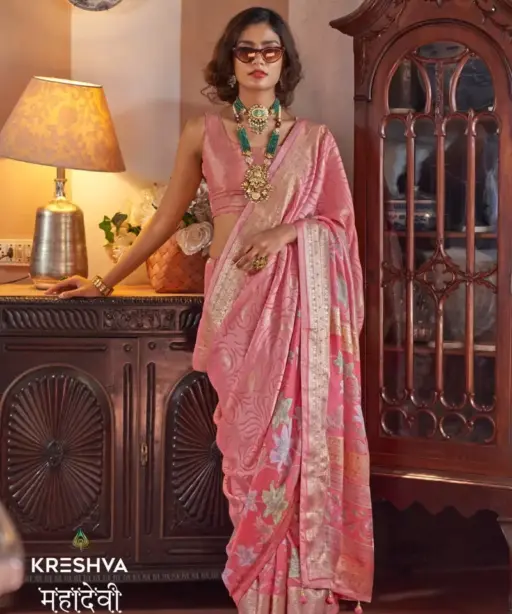 Kreshva Mahadevi Georgette with Work Designer Saree Collection