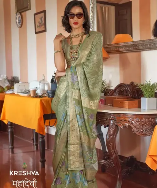 Kreshva Mahadevi Georgette with Work Designer Saree Collection
