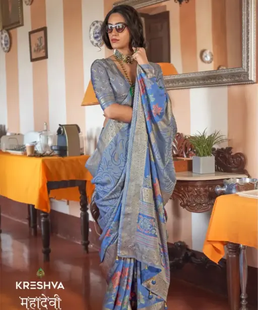 Kreshva Mahadevi Georgette with Work Designer Saree Collection
