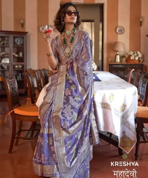 Kreshva Mahadevi Georgette with Work Designer Saree Collection