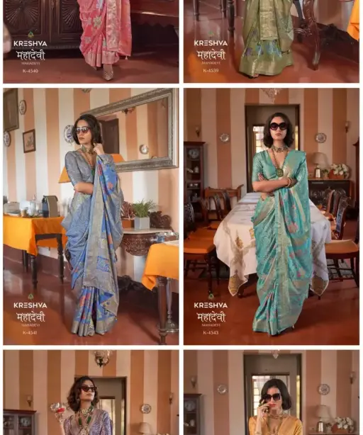 Kreshva Mahadevi Georgette with Work Designer Saree Collection