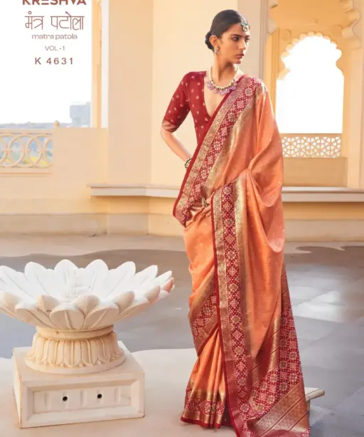 Kreshva Mantra Patola Vol 1 Silk Patola Sambalpuri Pallu Saree Collection