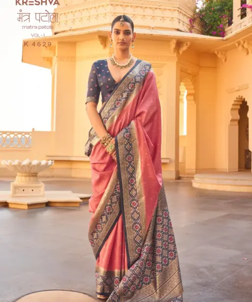 Kreshva Mantra Patola Vol 1 Silk Patola Sambalpuri Pallu Saree Collection