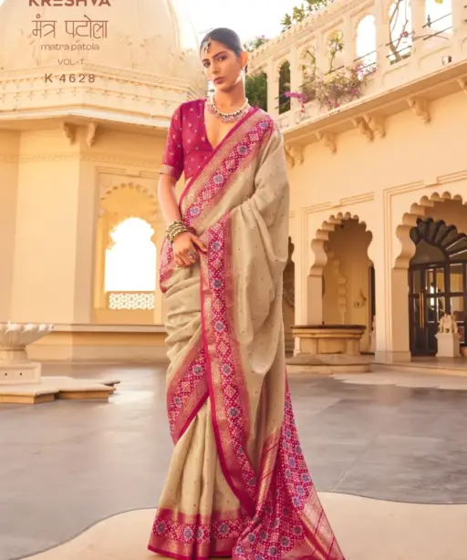 Kreshva Mantra Patola Vol 1 Silk Patola Sambalpuri Pallu Saree Collection