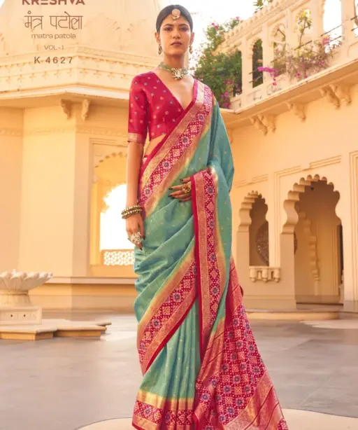 Kreshva Mantra Patola Vol 1 Silk Patola Sambalpuri Pallu Saree Collection