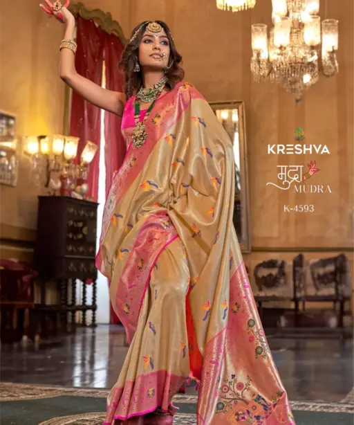Kreshva Mudra Silk Organza Designer Festival Wear Saree Collection