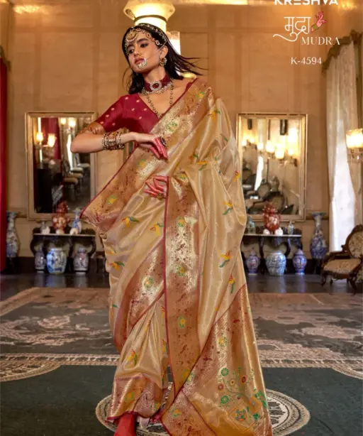 Kreshva Mudra Silk Organza Designer Festival Wear Saree Collection