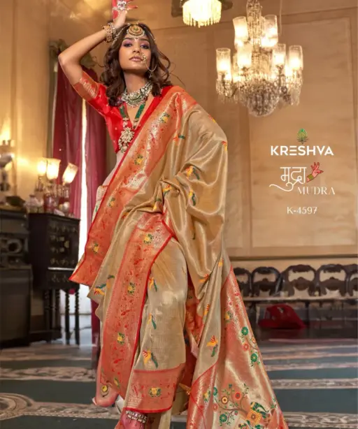 Kreshva Mudra Silk Organza Designer Festival Wear Saree Collection