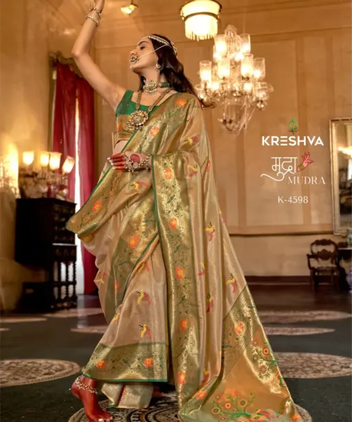 Kreshva Mudra Silk Organza Designer Festival Wear Saree Collection
