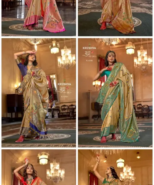 Kreshva Mudra Silk Organza Designer Festival Wear Saree Collection