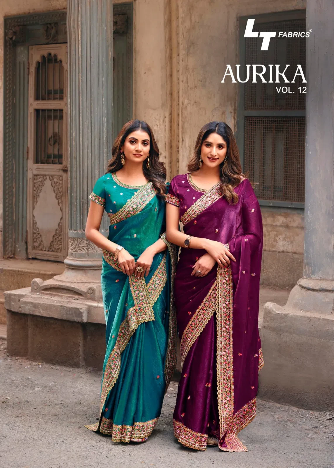 Lt Aurika Vol 12 Silk with Embroidery Work Party Wear Saree Collection