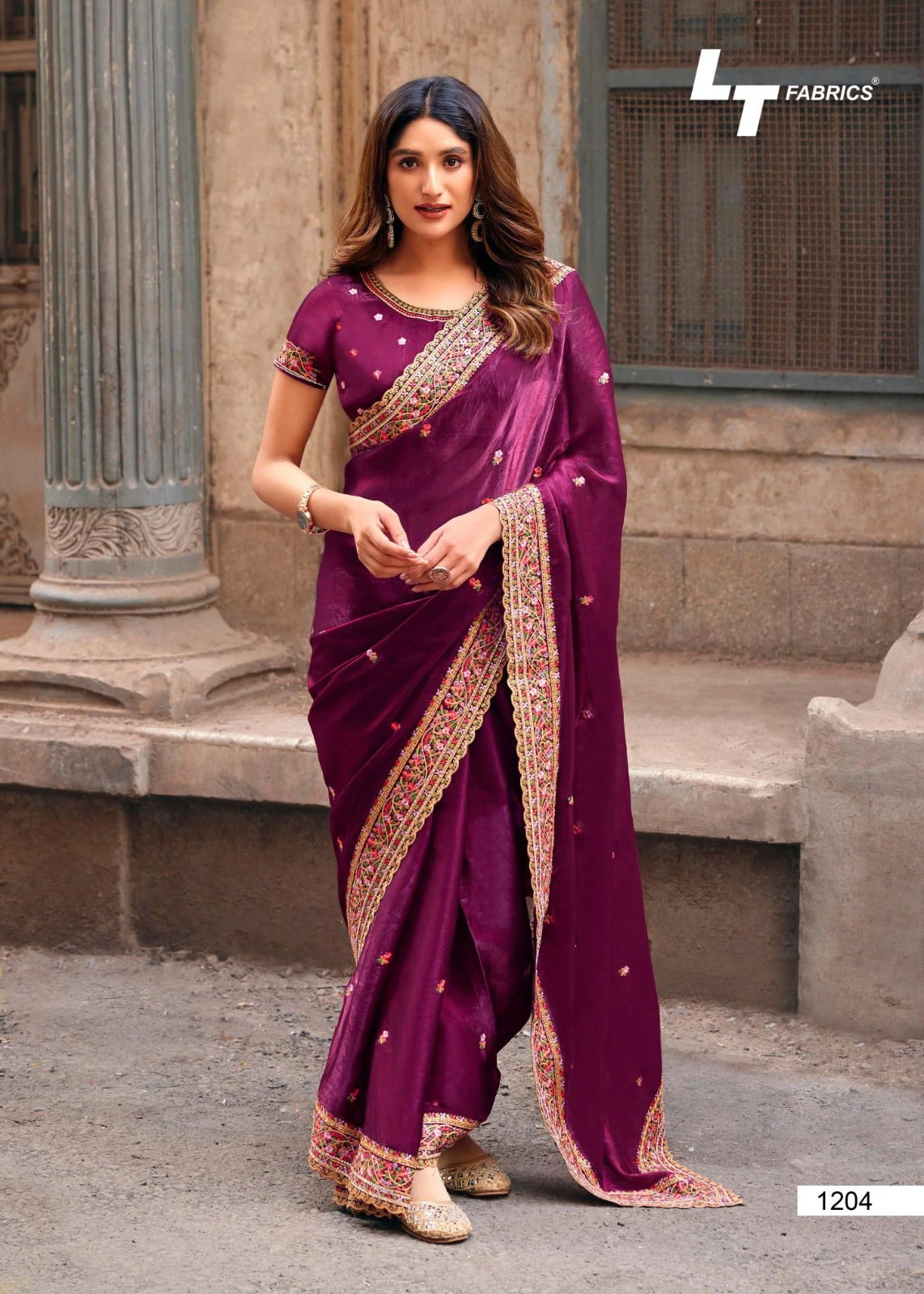 Lt Aurika Vol 12 Silk with Embroidery Work Party Wear Saree Collection
