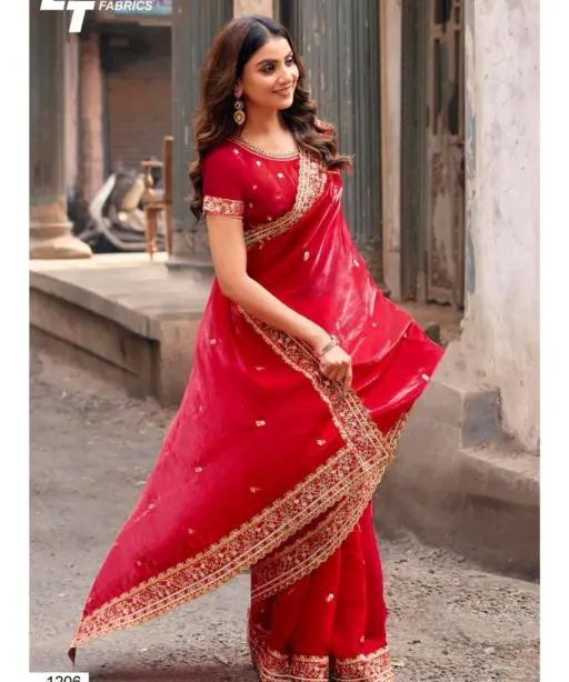Lt Aurika Vol 12 Silk with Embroidery Work Party Wear Saree Collection