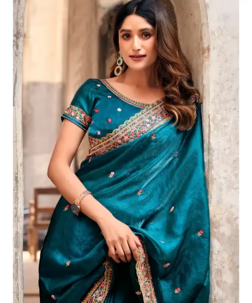 Lt Aurika Vol 12 Silk with Embroidery Work Party Wear Saree Collection