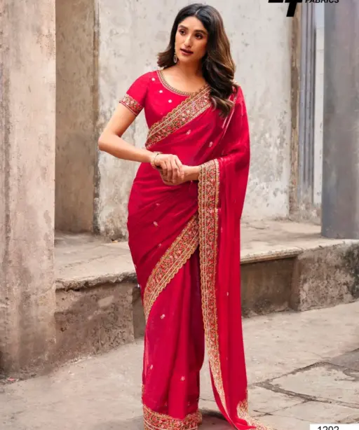 Lt Aurika Vol 12 Silk with Embroidery Work Party Wear Saree Collection