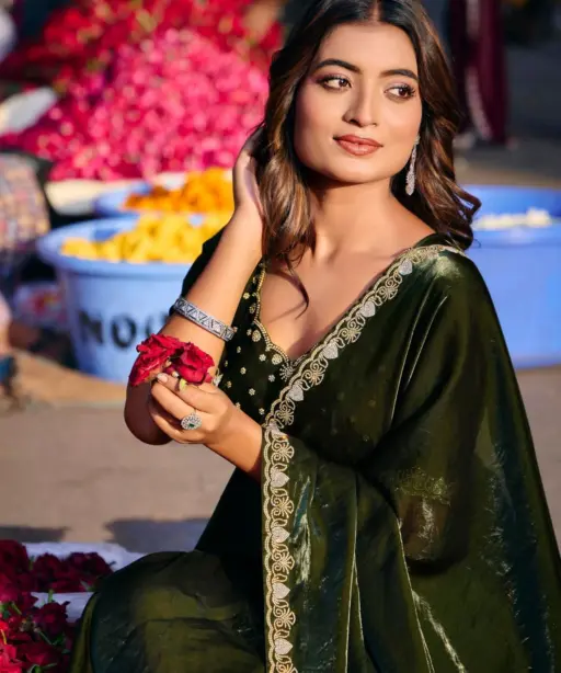 Lt Aurika Vol 5 Malai Silk with Embroidery Work Saree Collection