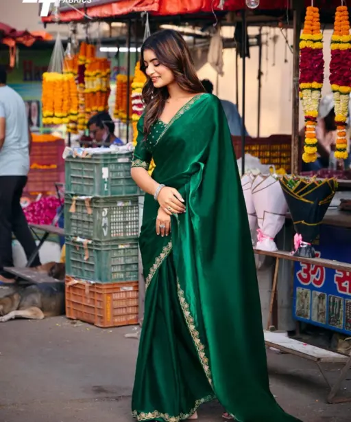 Lt Aurika Vol 5 Malai Silk with Embroidery Work Saree Collection