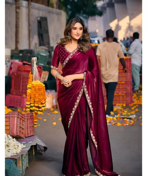 Lt Aurika Vol 5 Malai Silk with Embroidery Work Saree Collection