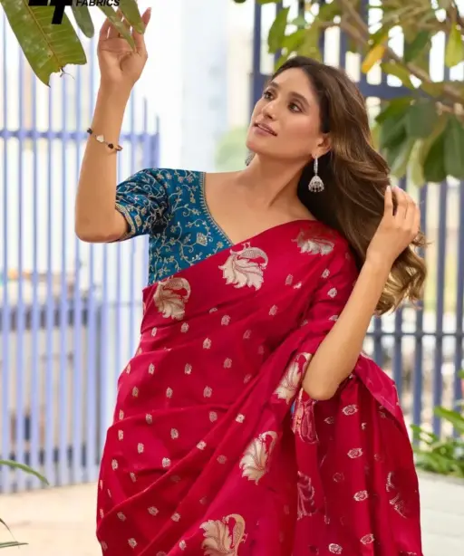 Lt Kontina Satin Silk with Embroidery Work Fancy Saree Collection