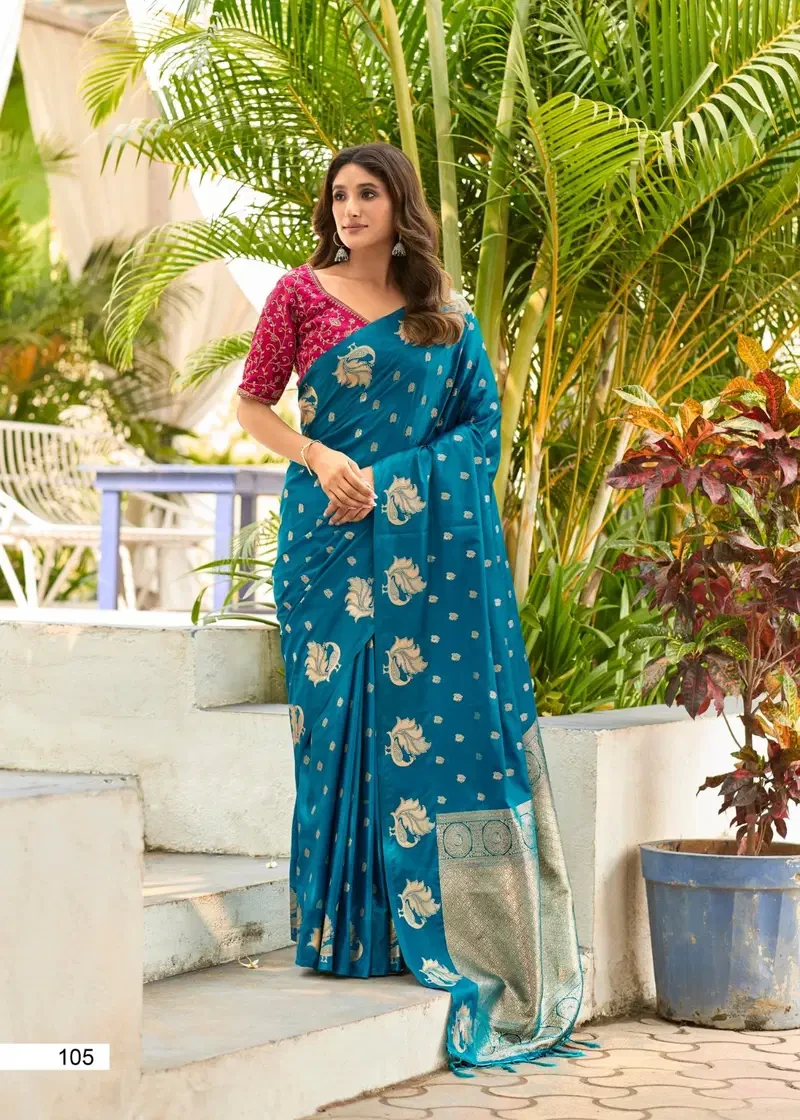 Lt Kontina Satin Silk with Embroidery Work Fancy Saree Collection
