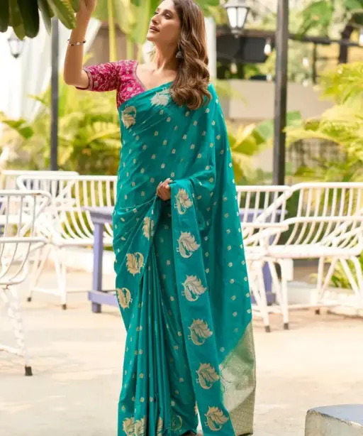 Lt Kontina Satin Silk with Embroidery Work Fancy Saree Collection