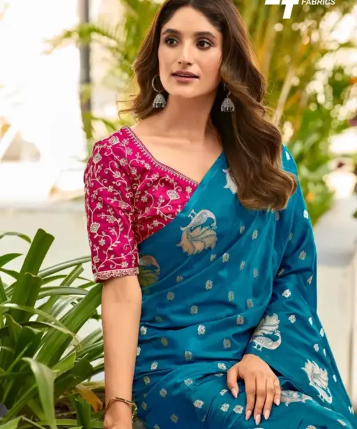 Lt Kontina Satin Silk with Embroidery Work Fancy Saree Collection