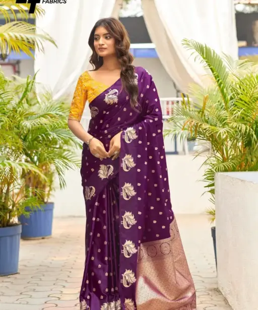 Lt Kontina Satin Silk with Embroidery Work Fancy Saree Collection