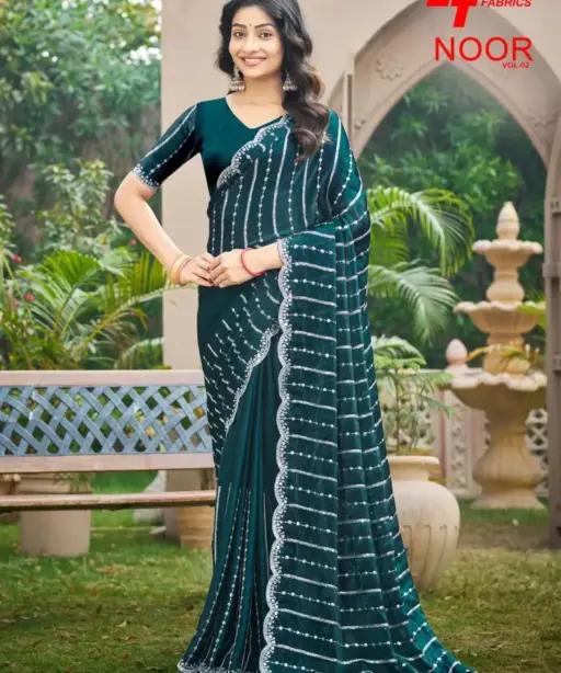 Lt Noor Vol 2 Fandy with Embroidery Work Fancy Saree Collection