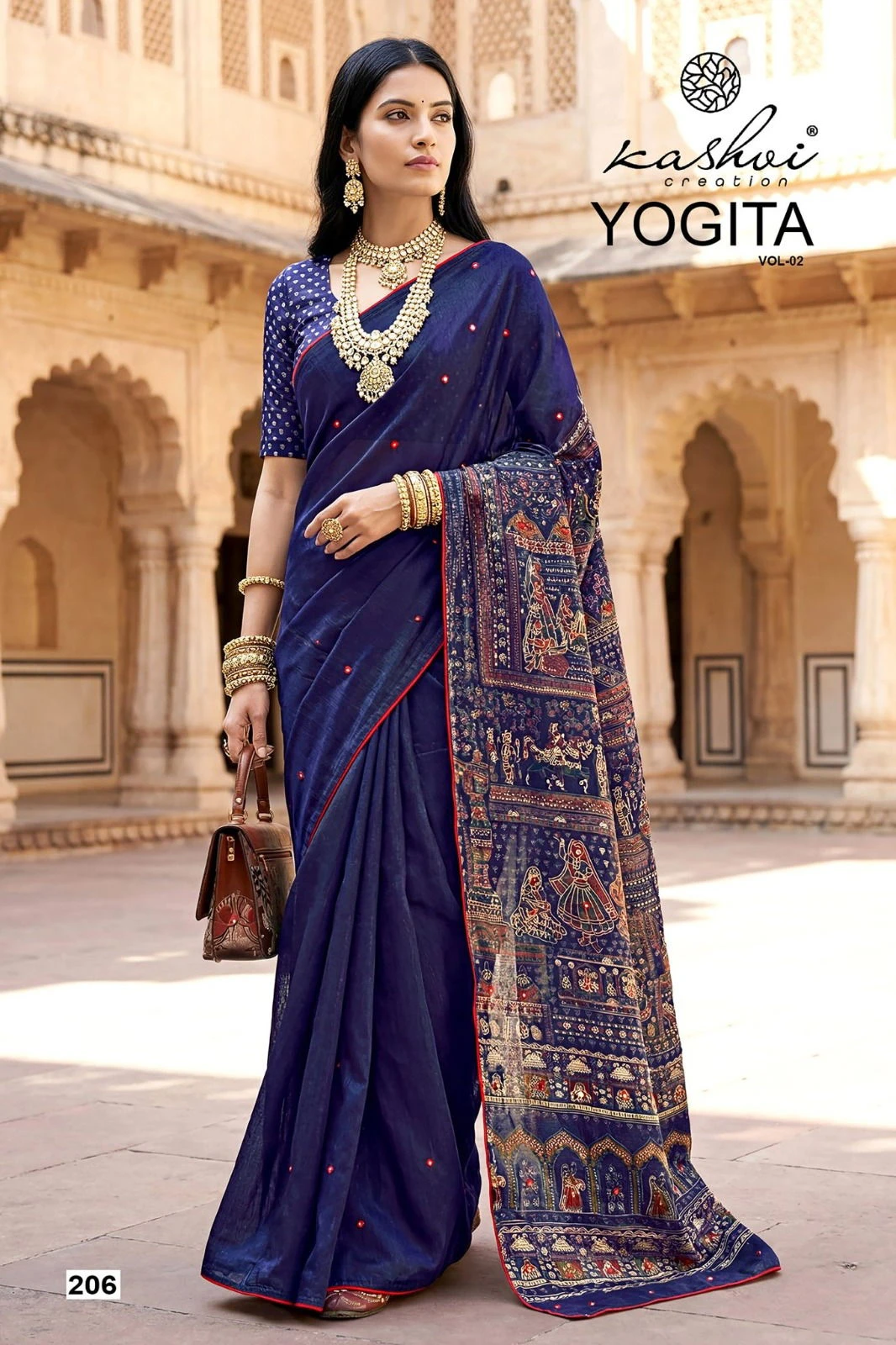 Lt Yogita Vol 2 Fandy Satin with Foil Print Festival Wear Saree Collection