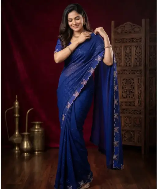 Mahek 210 Georgette Siroski Work Saree Collection