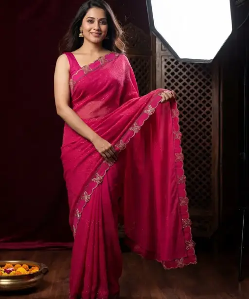 Mahek 210 Georgette Siroski Work Saree Collection