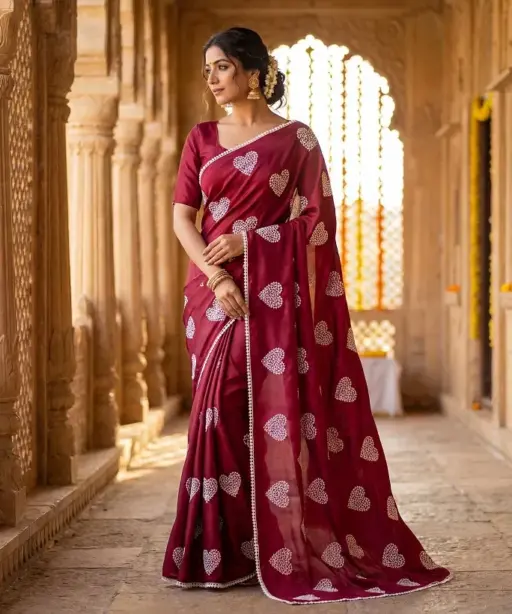 Mahek 212 Embroidery Georgette Party Wear Saree