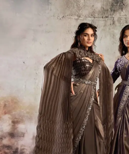 Mahotsav Selene Organza Silk with Embroidery Ready to Wear Saree