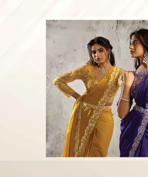 Mahotsav Selene Organza Silk with Embroidery Ready to Wear Saree