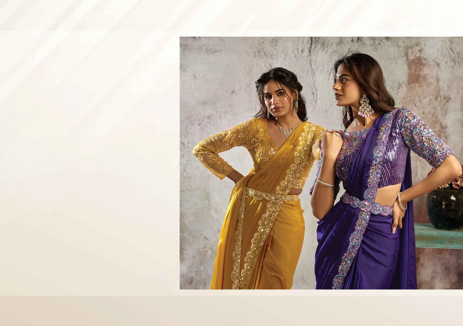 Mahotsav Selene Organza Silk with Embroidery Ready to Wear Saree