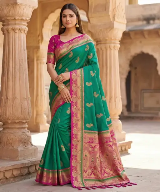 Mb 1013 Soft Paithani Silk Zari Weaving Festival Saree Collection