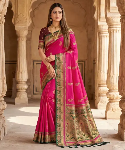 Mb 1013 Soft Paithani Silk Zari Weaving Festival Saree Collection