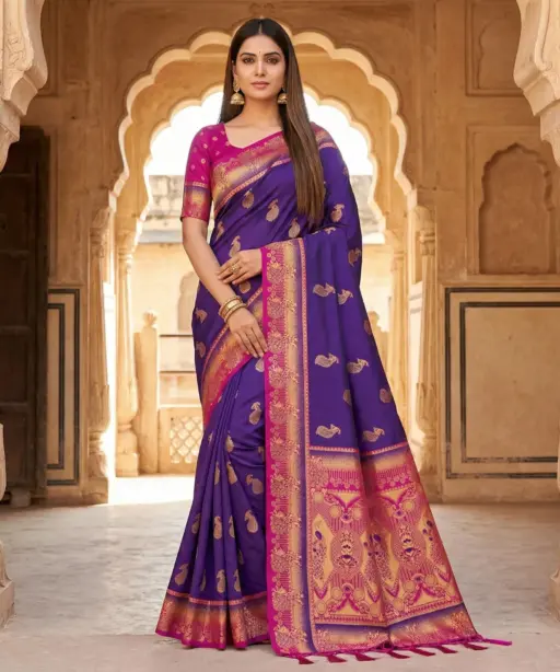 Mb 1013 Soft Paithani Silk Zari Weaving Festival Saree Collection