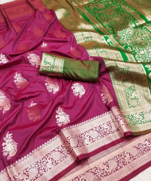 Mb 1027 Matka Soft Banarasi Silk Zari Weaving Saree Collection