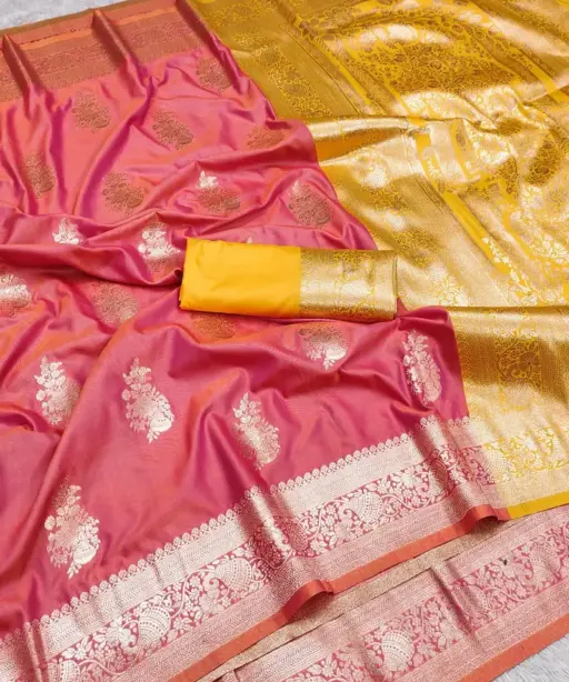 Mb 1027 Matka Soft Banarasi Silk Zari Weaving Saree Collection