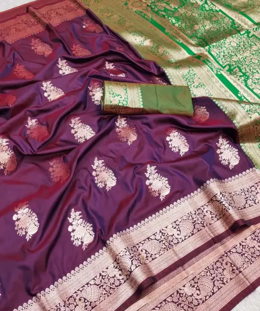 Mb 1027 Matka Soft Banarasi Silk Zari Weaving Saree Collection