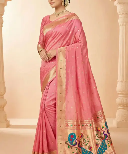 Mb 1101 Organza Silk Woven Butti Motifs Saree Collection