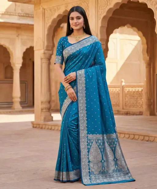 Mb 1131 Banarasi Silk Zari Weaving Saree Collection