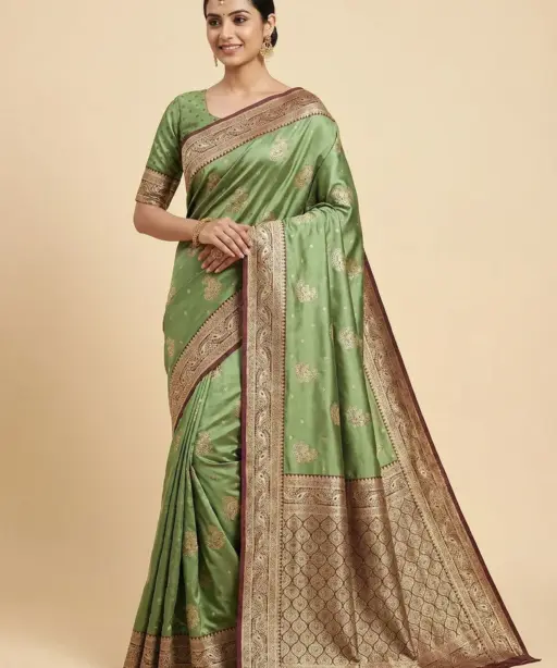 Mb 13 Satin Zari Motifs Festival Wear Saree Collection