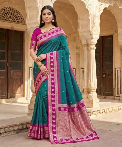 Mb 188 Soft Banarasi Silk Zari Butti Weaving Saree Collection