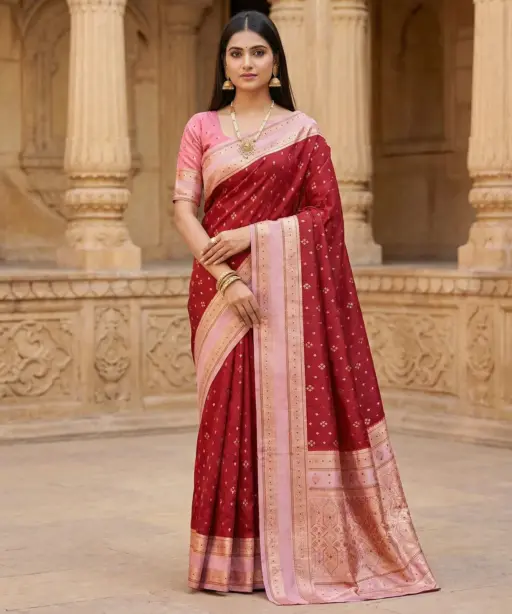 Mb 3326 Banarasi Silk Zari Weaving Traditional Saree Collection