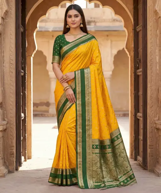 Mb 3326 Banarasi Silk Zari Weaving Traditional Saree Collection