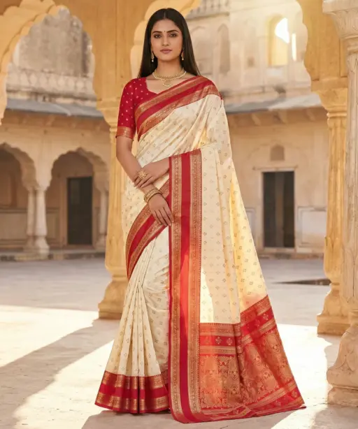 Mb 3326 Banarasi Silk Zari Weaving Traditional Saree Collection