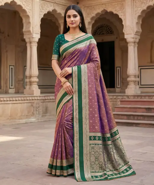 Mb 3326 Banarasi Silk Zari Weaving Traditional Saree Collection